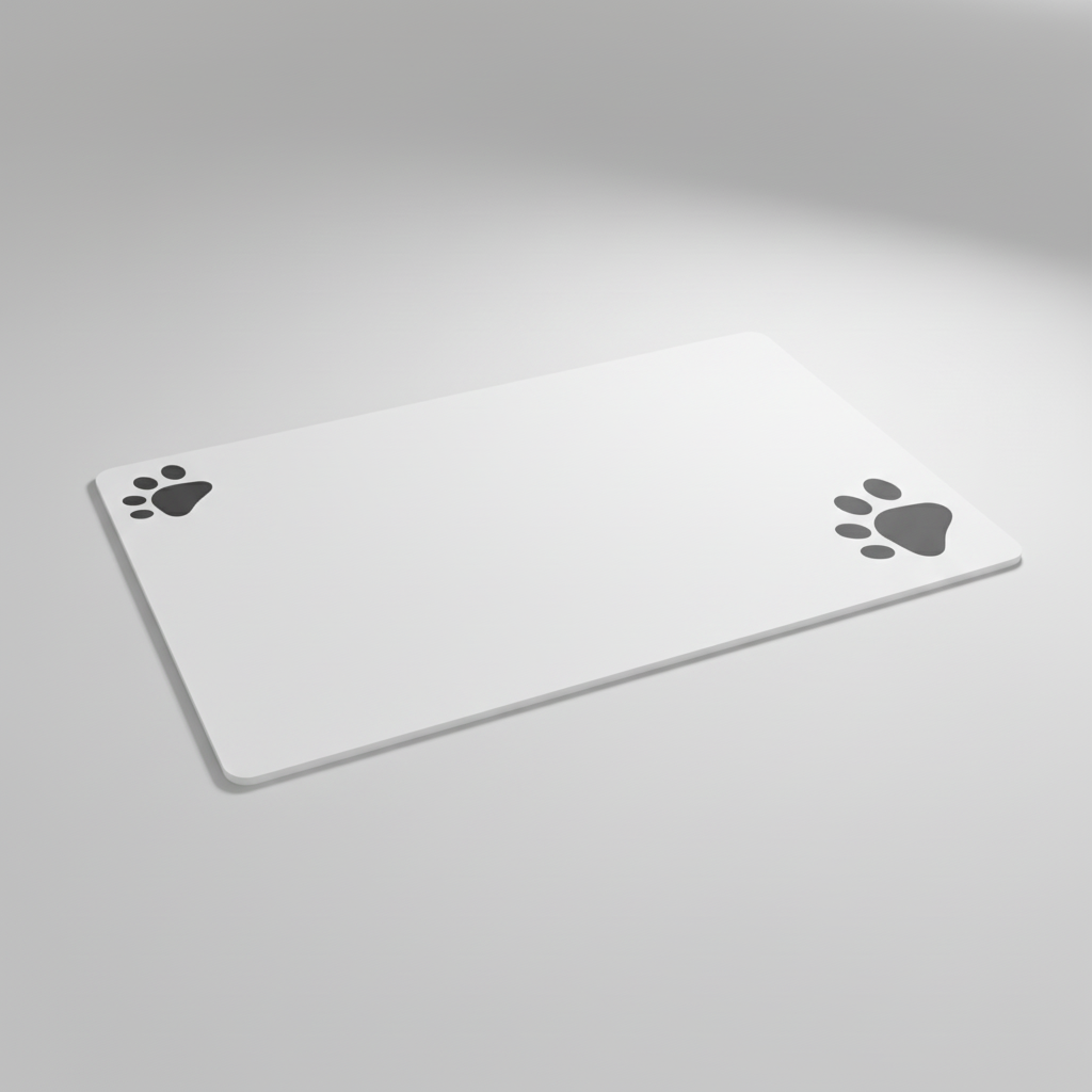 Reusable Feeding Mat With Paw Print Design For DogsReusable Feeding Mat With Paw Print Design For Dogs - Image 3