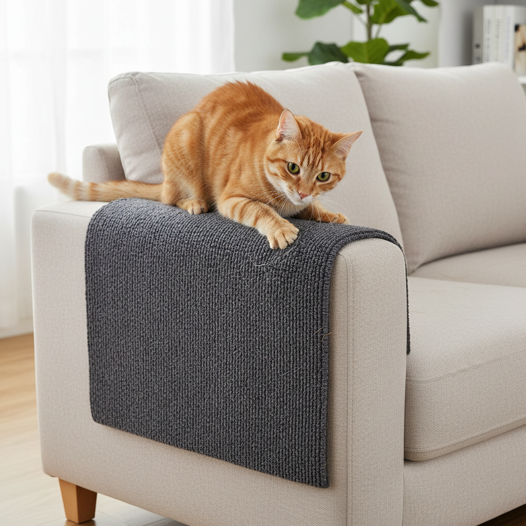 Self Adhesive Cat Scratch Pad Mat For Sofa Wall And Furniture