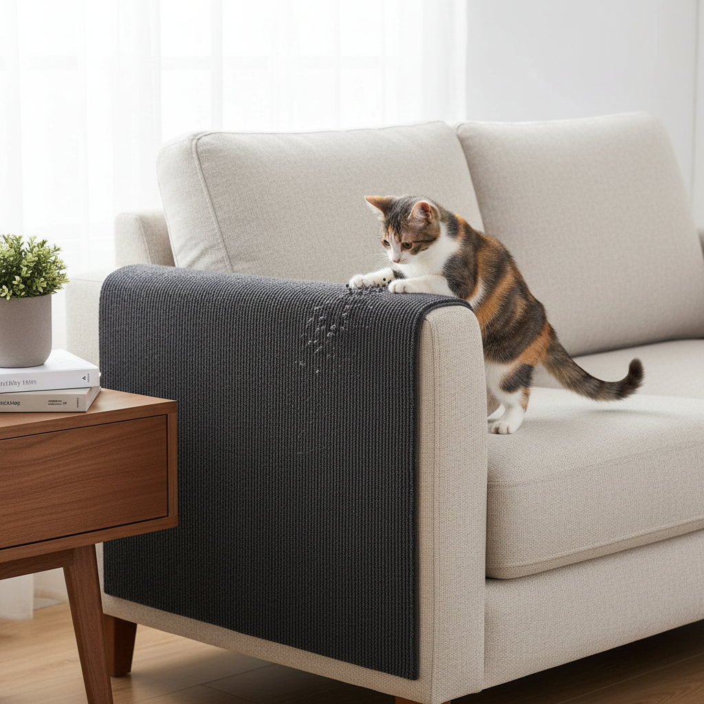 Self Adhesive Cat Scratch Pad Mat For Sofa Wall And Furniture
