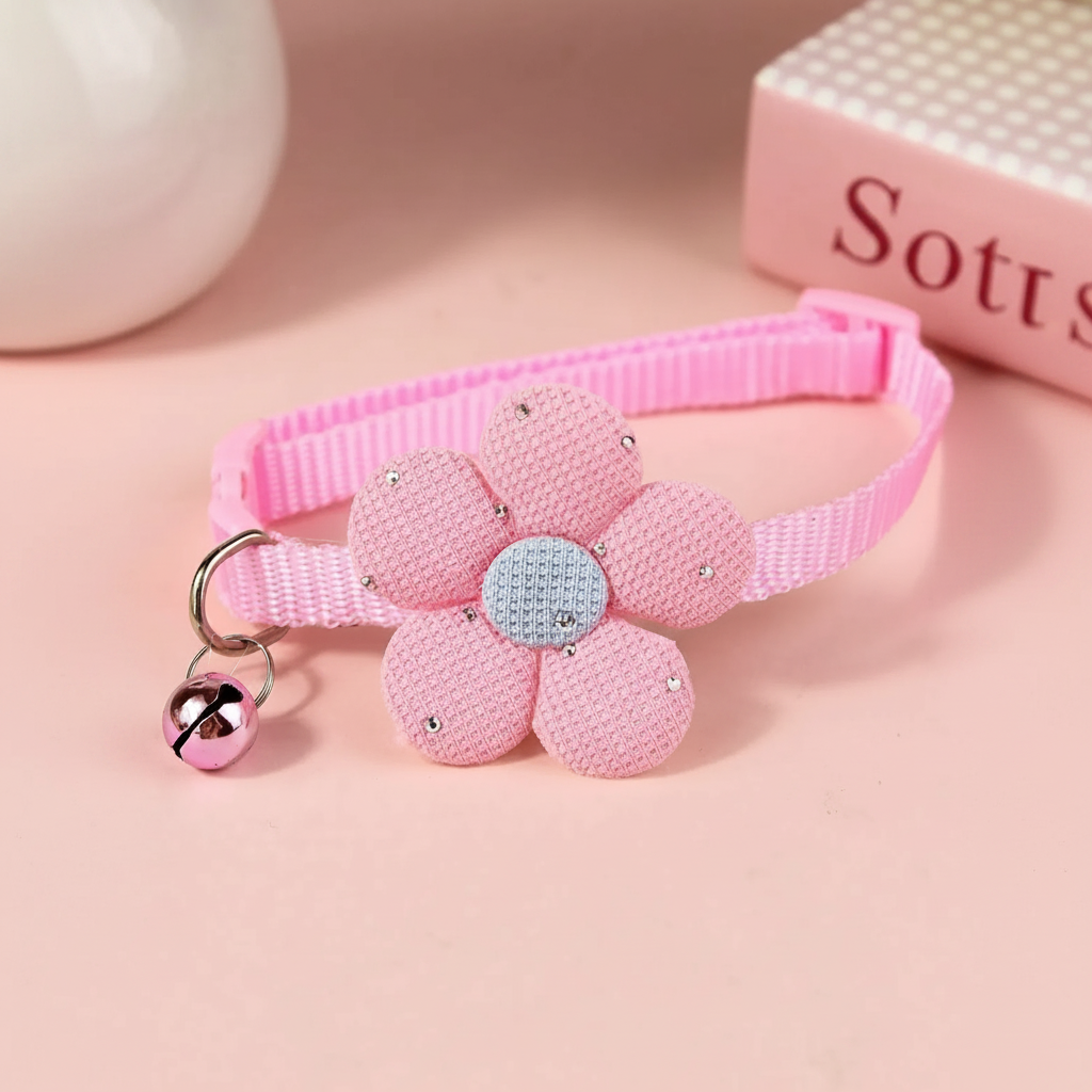 Shiny Bow Design Pet Collar Set For Daily Use 
