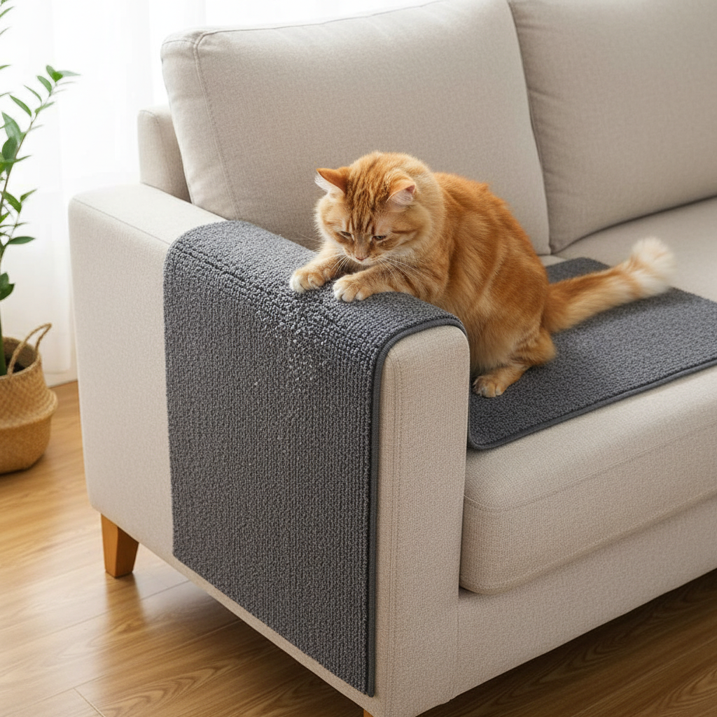 Self Adhesive Cat Scratch Pad Mat For Sofa Wall And Furniture