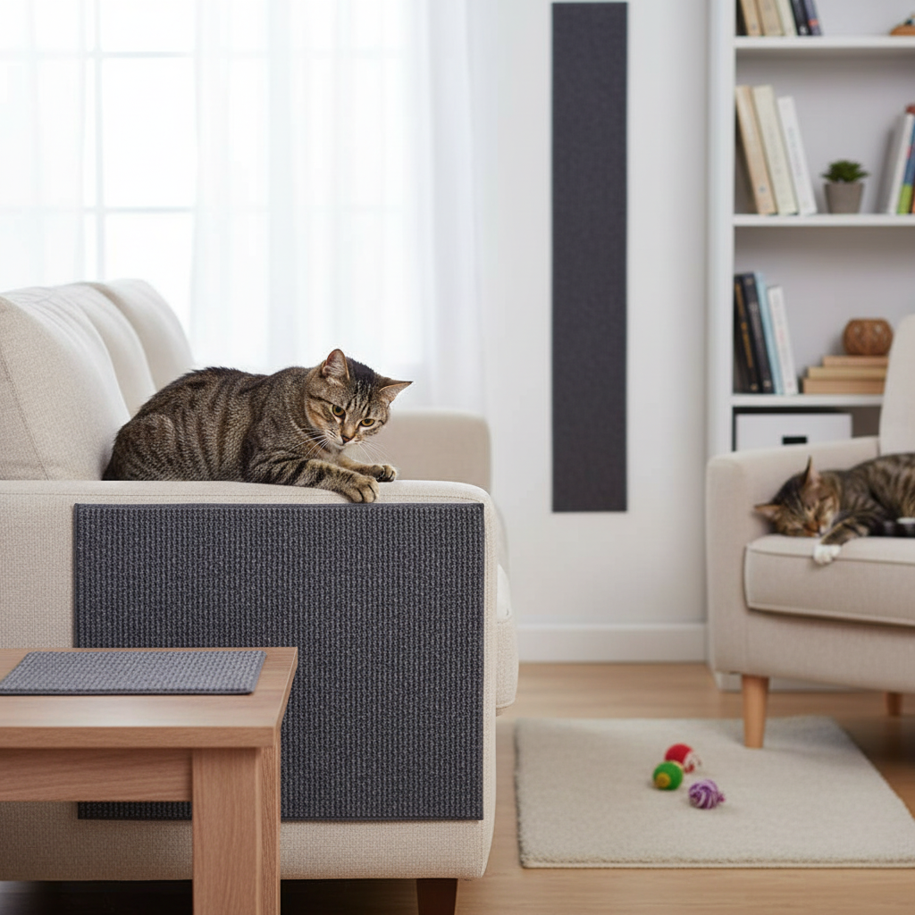 Self Adhesive Cat Scratch Pad Mat For Sofa Wall And Furniture