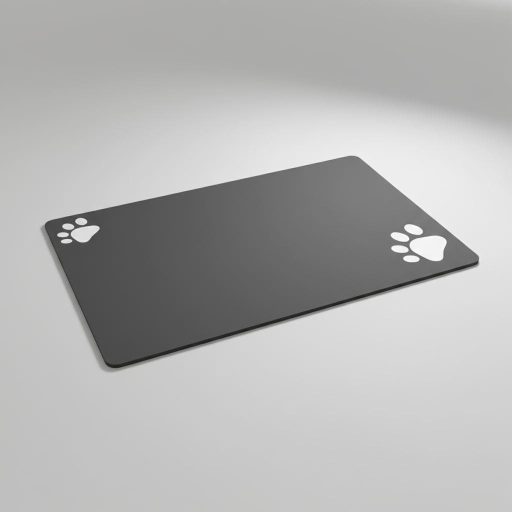 Reusable Feeding Mat With Paw Print Design For DogsReusable Feeding Mat With Paw Print Design For Dogs - Image 2