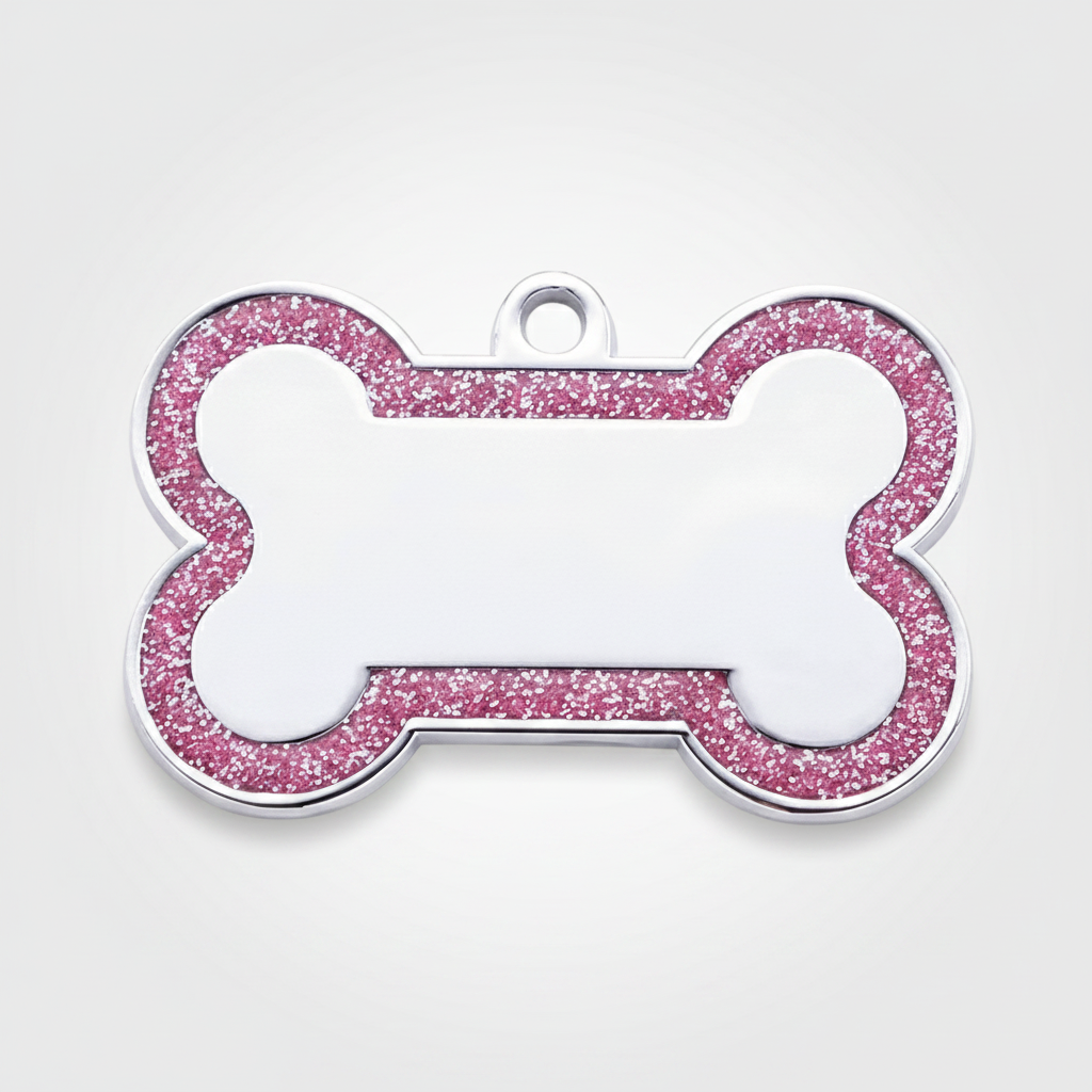 Personalized Pet Name Tag Bone Shape Collar Pendant