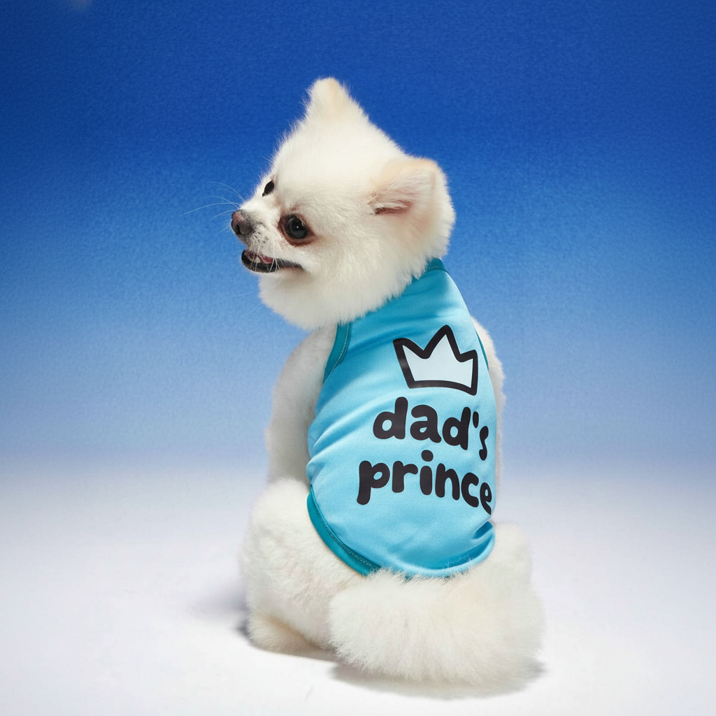 King Of The House Crown & Letter Printed Vest For Pets 