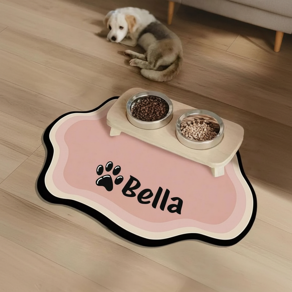 Personalized Pet Feeding Pad Non Slip Waterproof Food Mat