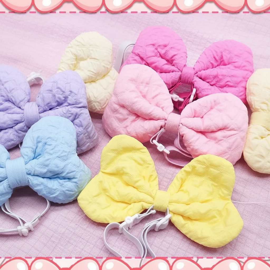 Quilted Fabric Pet Bow Headband
