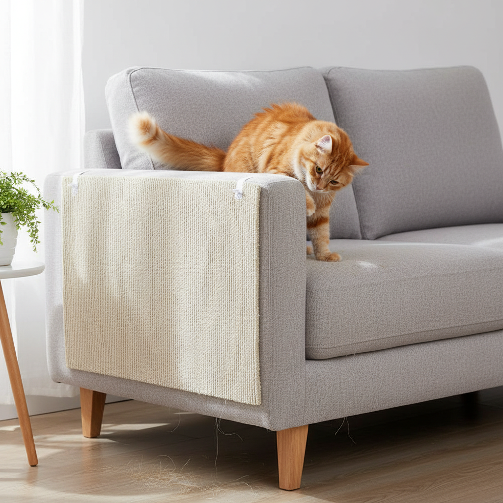Self Adhesive Cat Scratch Pad Mat For Sofa Wall And Furniture