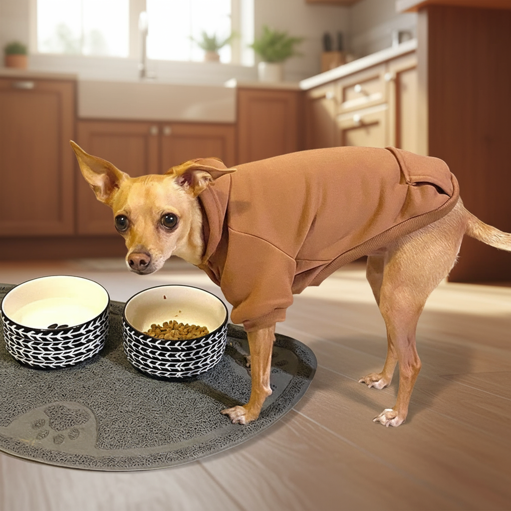 Winter Dog Hoodie Sweatshirts With Pockets Warm Dog Clothes