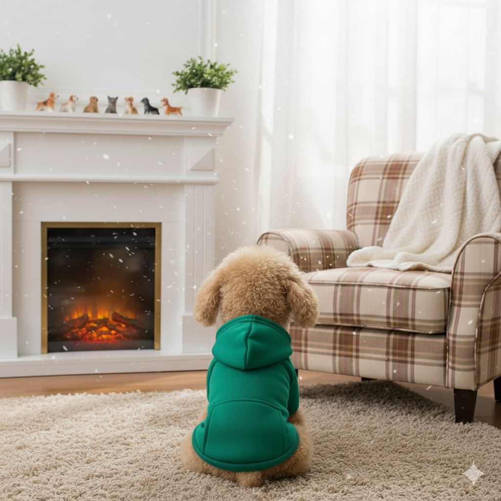Winter Dog Hoodie Sweatshirts With Pockets Warm Dog Clothes