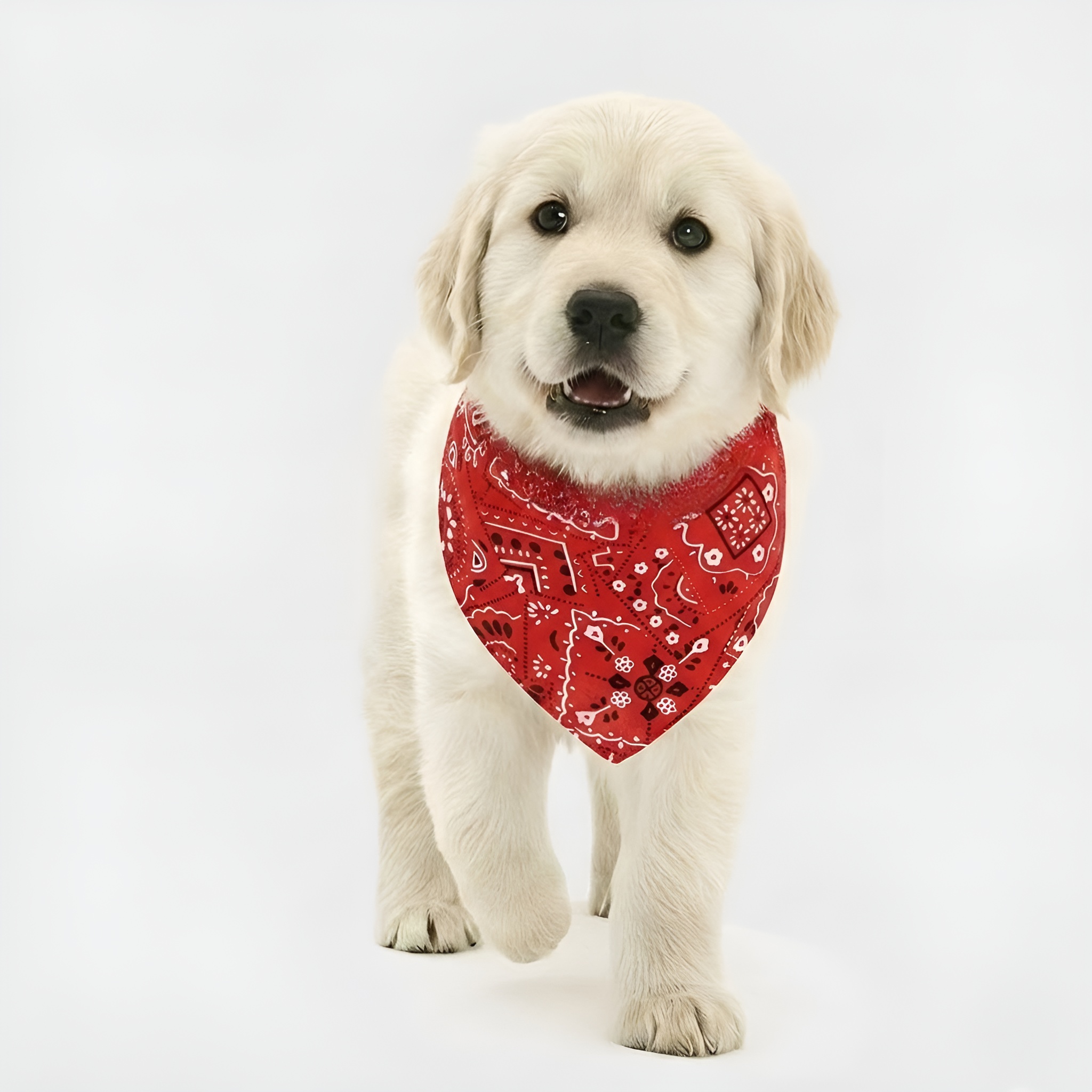 Adjustable Printed Triangle Pet Bandana Bib With Leash Hook For Dogs And Cats