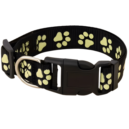 Adjustable Paw Print Dog Collar