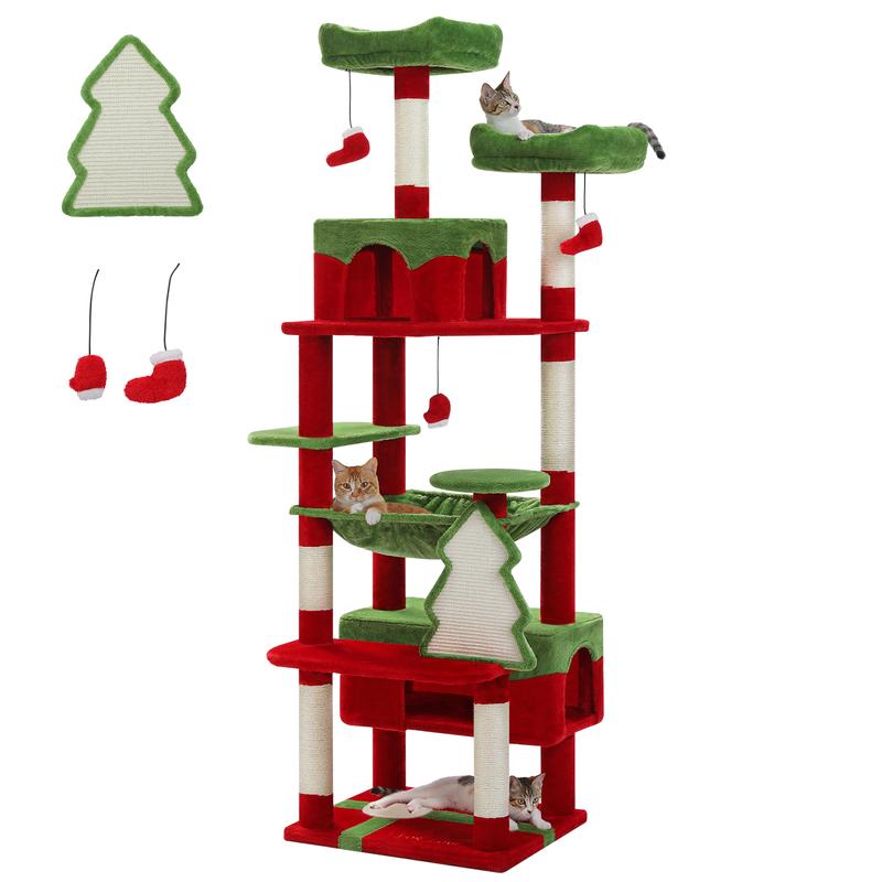 72 Inch Flower Cactus Cat Tree Tower