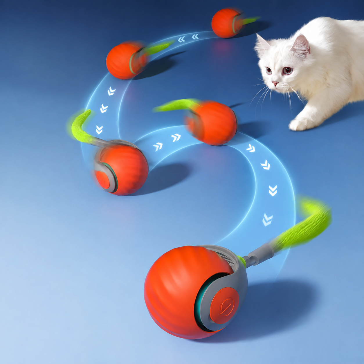 Pack Of 2 Interactive Automatic Rolling Ball Cat Toy