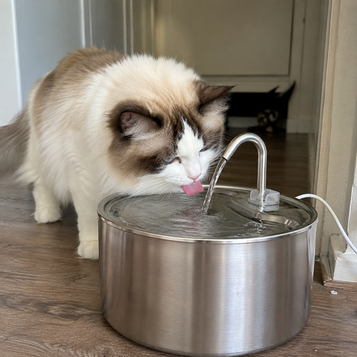 3.2L Large Capacity Dual Flow Modes Automatic Water Feeder Fountain For Cats