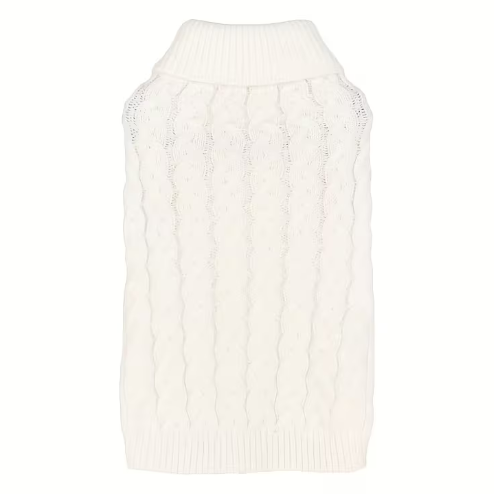 Casual Two Leg Dog Sweater Solid Color Knit for Small DogsSolid Color Knitted Dog Sweater For Winter - Image 5