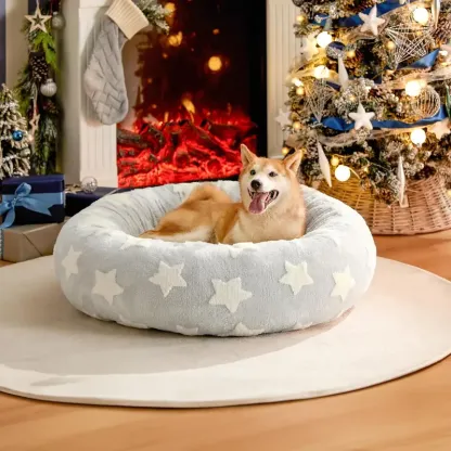 Warm Donut Bed - Cozy Fluffy Calming Bed 