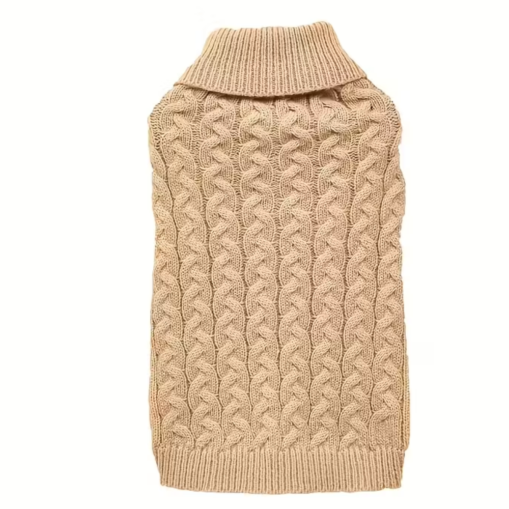 Casual Two Leg Dog Sweater Solid Color Knit for Small DogsSolid Color Knitted Dog Sweater For Winter - Image 9