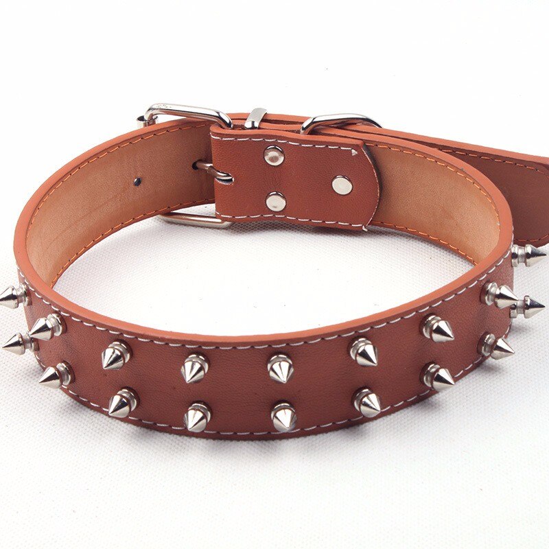 Sharp Spiked Studded Leather Dog CollarsSharp Spiked Studded Leather Dog Collars - Image 9
