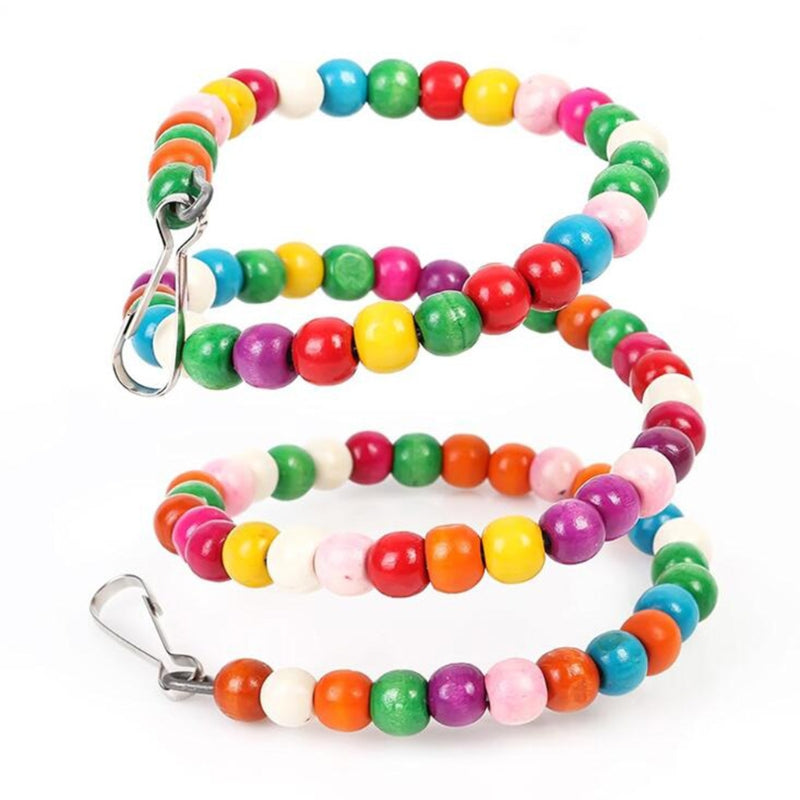 Wood Bird Swing Toy for Parrots Cockatiels and Budgies Cage Accessories for Mental Stimulation — size comparison