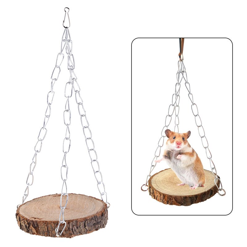 Nylon Bird Swing Toy for Parrots Cockatiels and Budgies Cage Accessories for Mental Stimulation — size comparison
