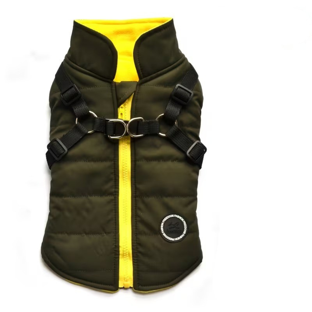 Padded Zipper Dog Vest With HarnessPadded Zipper Dog Vest With Harness - Image 8