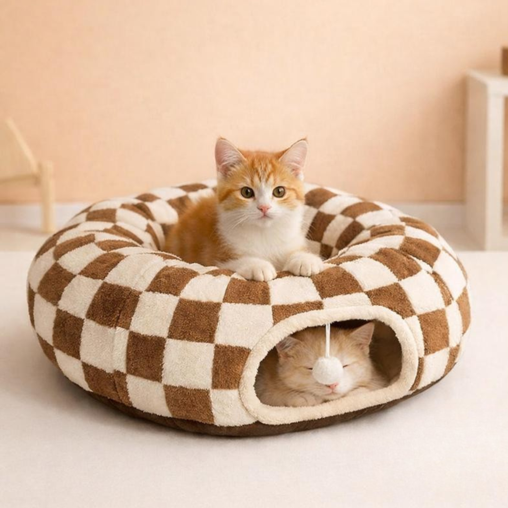Cozy Cave Bed With Washable Cushion For Cats And Dogs