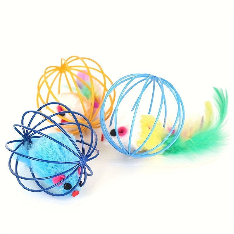 Interactive Cat Toy Ball With Feather Mouse InsideInteractive Cat Toy Ball With Feather Mouse Inside - Image 9