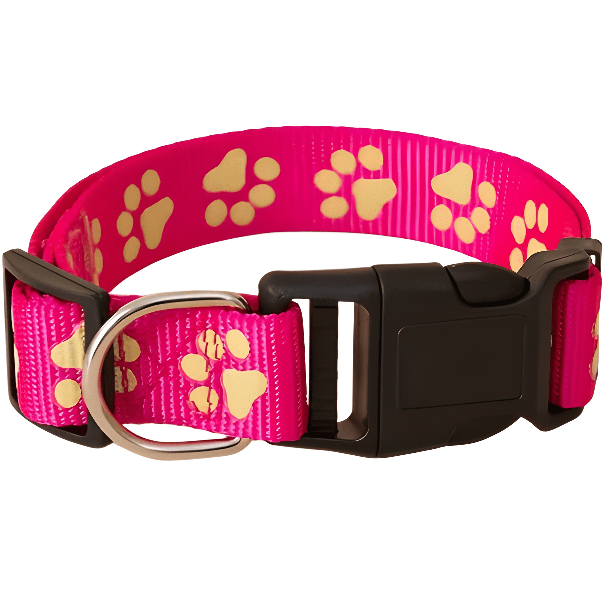 Adjustable Paw Print Dog CollarAdjustable Paw Print Dog Collar - Image 2