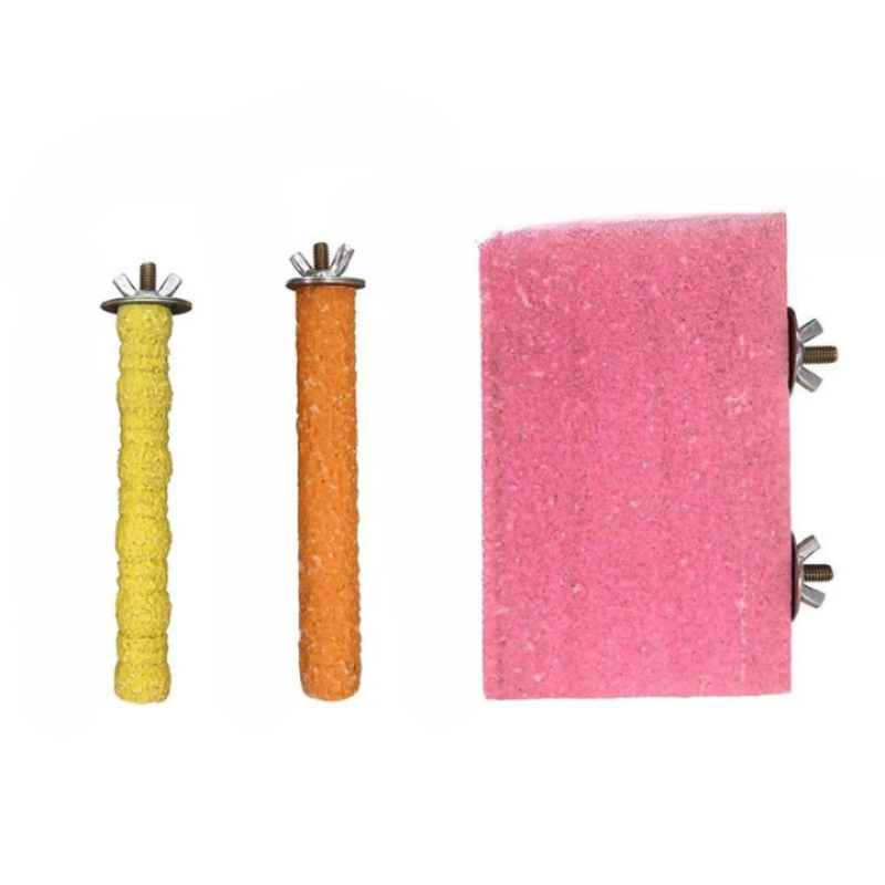 Wood Bird Swing Toy for Parrots Cockatiels and Budgies Cage Accessories for Mental Stimulation — detail close-up