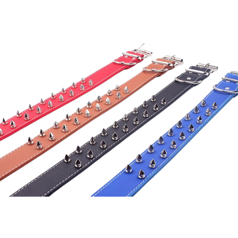 Sharp Spiked Studded Leather Dog CollarsSharp Spiked Studded Leather Dog Collars - Image 4