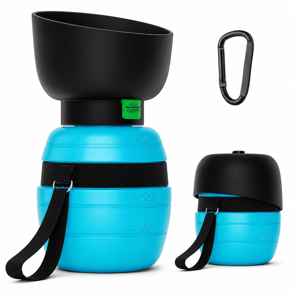 Portable Outdoor Travel Dog Water Bottle With Food Container