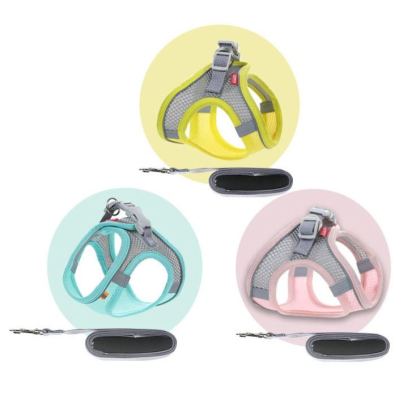 Pastel Colors Dog Harness Leash Set