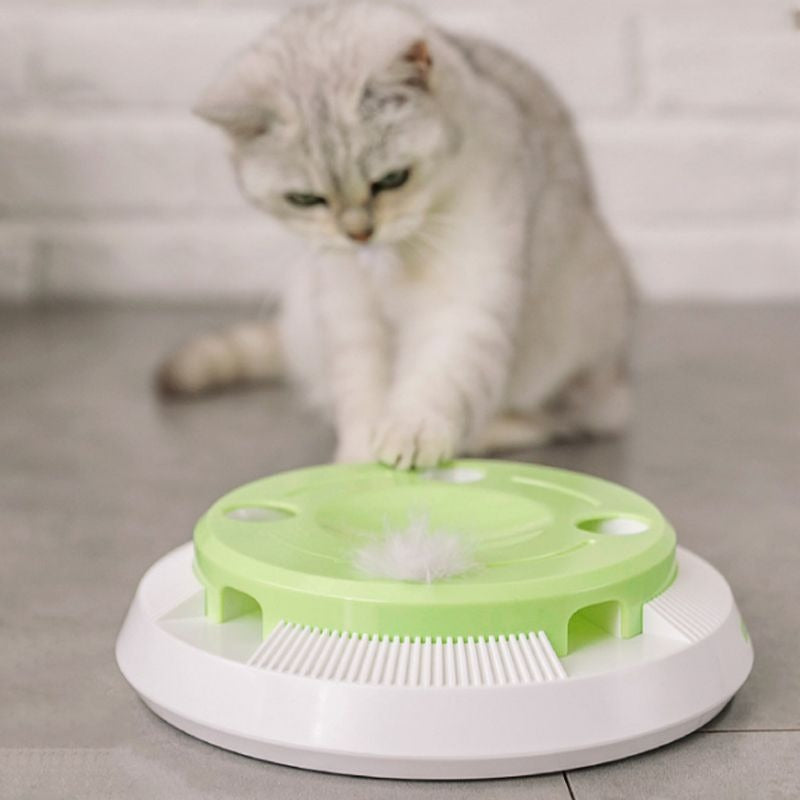 Interactive Cat Feather Wand Teaser with Non-toxic for Indoor Cats Mental Stimulation Exercise and Enrichment — side view