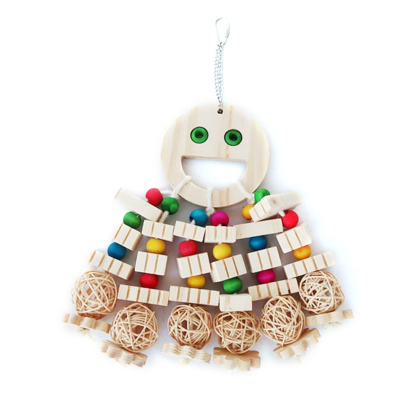 Wood Dog Fetch Ball Toy for Small to Large Dogs Durable Non-toxic Playtime Entertainment — side view