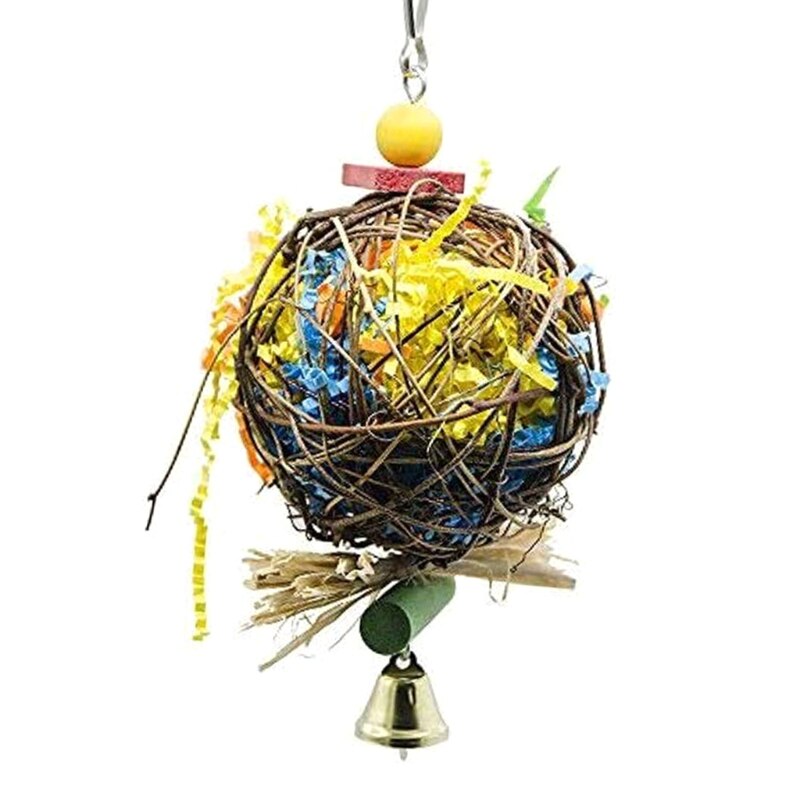 Colorful Bird Swing Toy for Parrots Cockatiels and Budgies with Durable — detail close-up