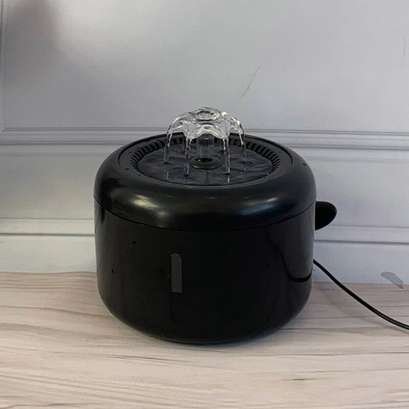 Stainless Steel Cat Water Fountain for Indoor Cats Clean Hygienic Easy to Maintain for Daily Use Pet — in use