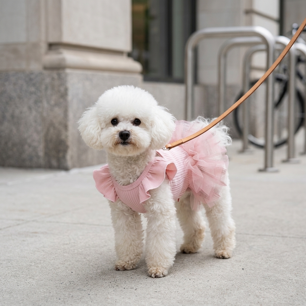 Pet Ruffled Sleeve Princess Dress