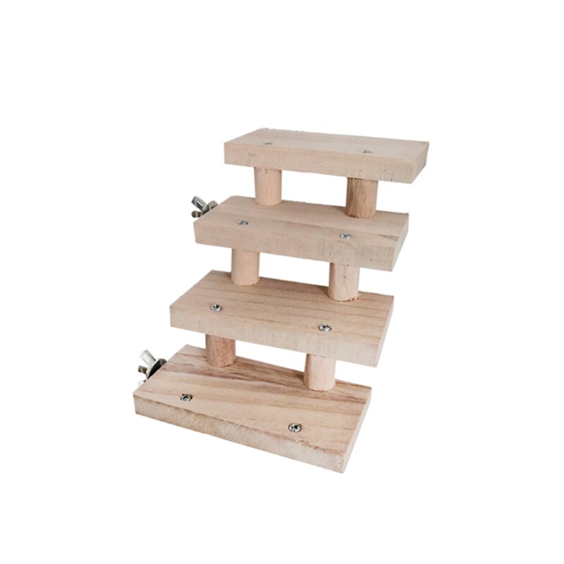 Wood Bird Swing Toy for Parrots Cockatiels and Budgies Cage Accessories for Mental Stimulation — view 7