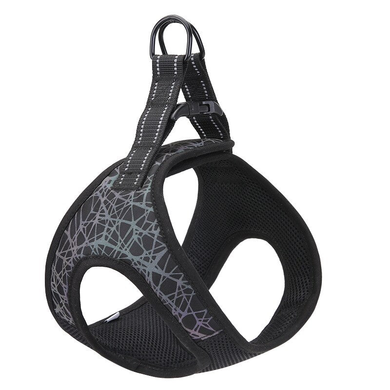 No-pull Dog Harness for S to L Dogs with Adjustable and Breathable Nylon Soft Durable Comfortable Pet Collar — front view