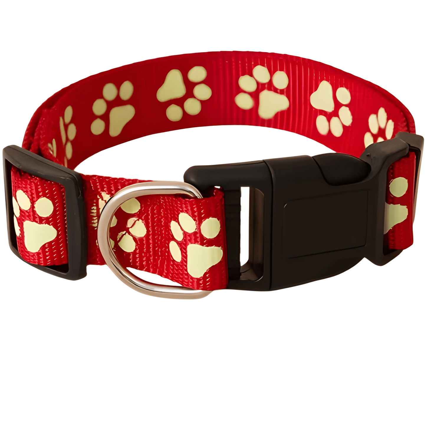 Adjustable Paw Print Dog Collar