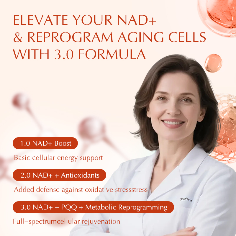 Tidora NAD+ Supplement 300mg, Advanced NAD+ Supplement for Energy, Aging & Cellular Repair