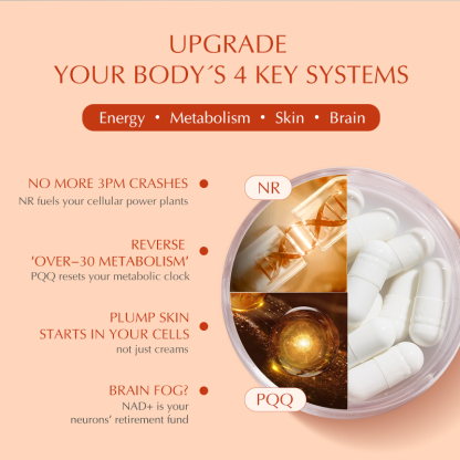 Tidora NAD+ Complex | 300mg NR + PQQ Clinically Effective | Cellular Repair for Aging, Energy & Metabolism