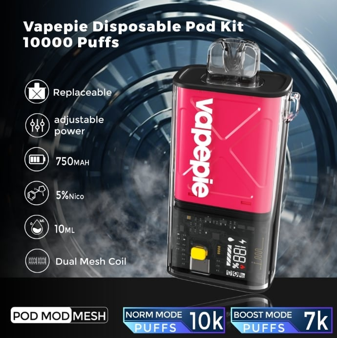 VAPEPIE Disposable Pod 10000 PUFFS- szabadon összeállítható többdarabos csomagot