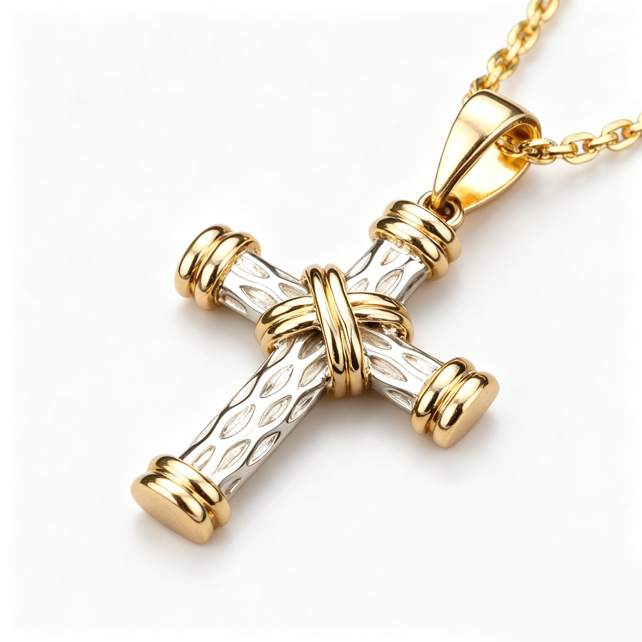 Intertwined Faith Cross Necklace
