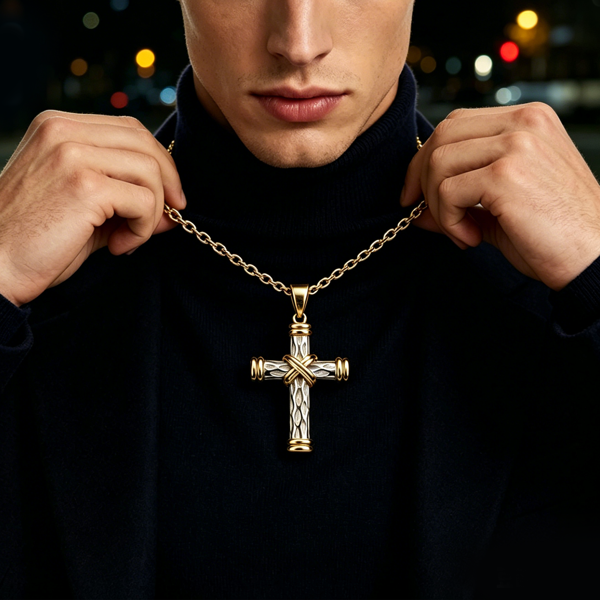 Intertwined Faith Cross Necklace