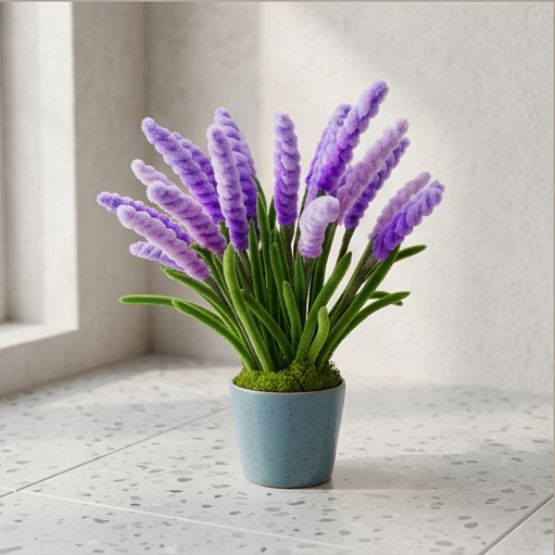 🪻 DIY Pipe Cleaner Lavender Potted Plant Kit