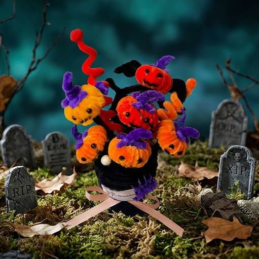 🎃 DIY Pipe Cleaner Halloween Pumpkin Kit