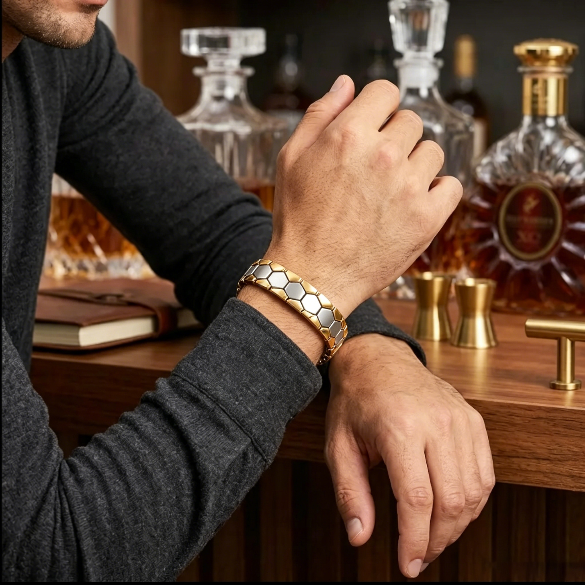World Cup Soccer Hexagon Link Bracelet