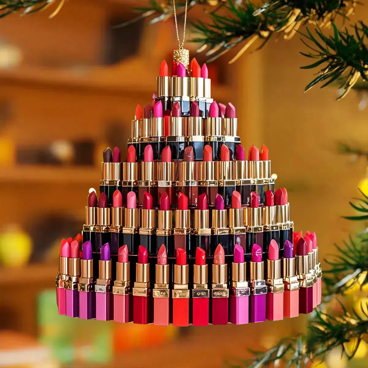 Lipstick Christmas Tree Ornament